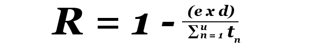 The reliability formula.
